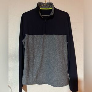 🍋 Lululemon Men’s Quarter Zip Size L Purple and Gray with Lime Accent